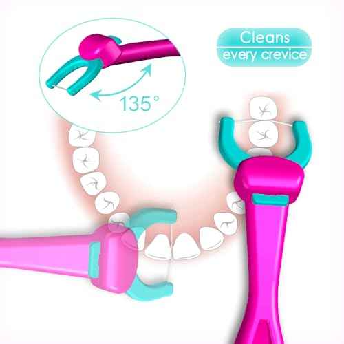 T.Smile Kids Evolutionary Clean Dental Flosser Refill Heads, Child-Sized, Fluoride Free, for Ages 3+, (140 Refills, Handle Not Included)