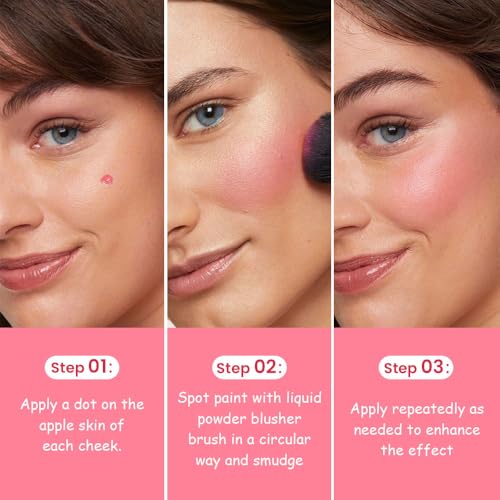 Mekuel Berry Pink Liquid Blush for Cheeks, Lips & Eyes - Long-lasting Makeup