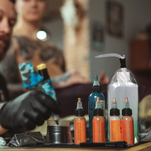 200pcs Tattoo Wash Bottle Bags Disposable Covers