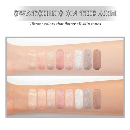 8 Colors Cream Eyeshadow Sticks, 12H Waterproof Shimmer