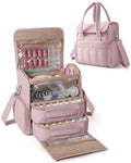 Marscamd Nail Polish Organizer Bag - Holds 70 Bottles, Pink