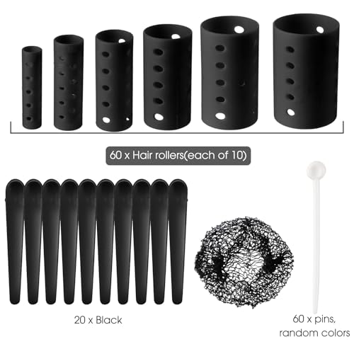 WILLBOND 141-Piece Hair Rollers Set with 60 Curlers, 6 Sizes