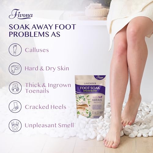 Fivona Foot Soak Epsom Salt with Lavender 14.1 oz