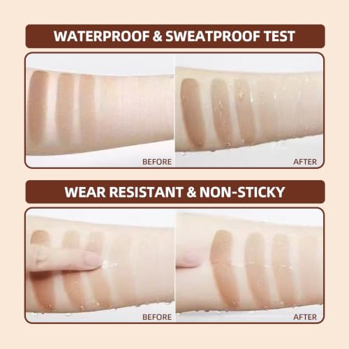 Waterproof Tattoo Cover Up Makeup Kit with 2 Shades - Full Coverage Concealer for Body & Face