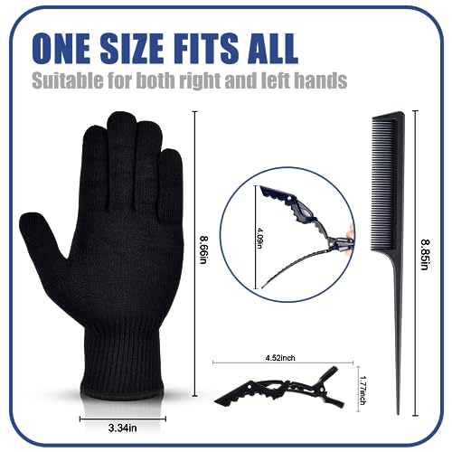 Heat Proof Hair Styling Gloves - 2Pc Set for Curling Iron & Wand