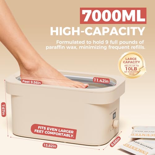 GIRLEARLE 7000ml Paraffin Wax Machine with 4.4 lbs Wax & Accessories