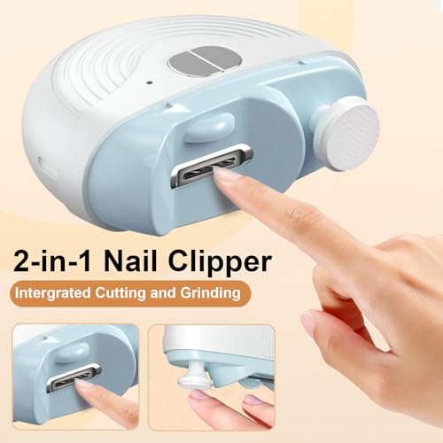 Electric Nail Clipper with 3 Speeds, LED Light & Polisher