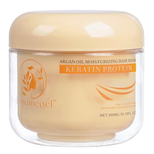 Collagen Hair Mask with Argan Oil - Deep Repair for Damaged Hair 10.15 oz