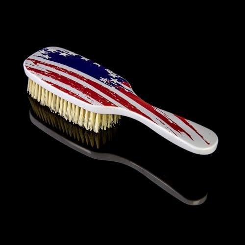 Torino Pro Wave Brush #263-7 Row Medium bristles Shower Brush -100% Extra Long Pure Boar Bristles - Great Workhorse for Laying Down Your 360 Waves