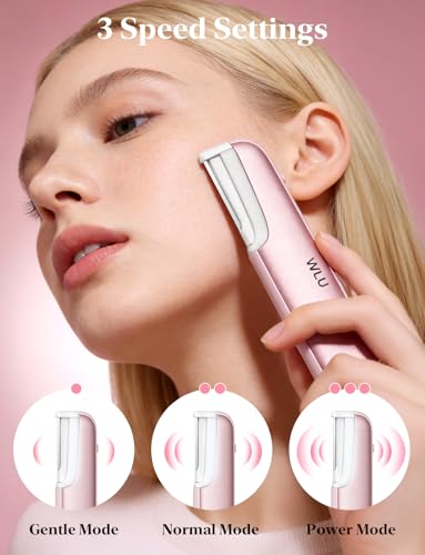 WLU Sonic Dermaplane Razor for Women - 3 Speed Modes, LED Light