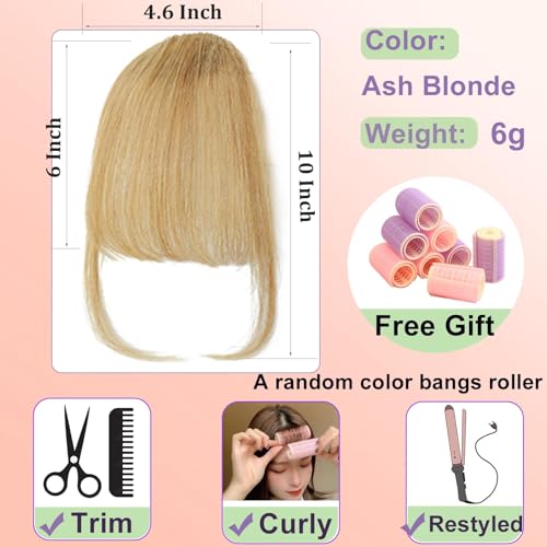 100% Human Hair Clip-In Bangs - Air Fringe Wispy