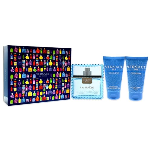 Versace Man Eau Fraiche Eau de Toilette Fragrance Set for Men - 3 Piece