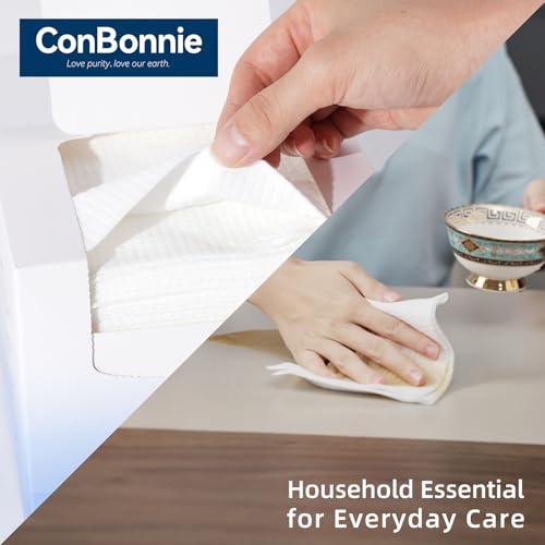 Clean Face Towels XL, 10"¡¿12" Biobased Facial Towels, Disposable Face Towelette, Makeup Remover Dry Wipes, Extra Thick and Soft for Skin Care, Clean Skin, 50 Count (1 Pack)