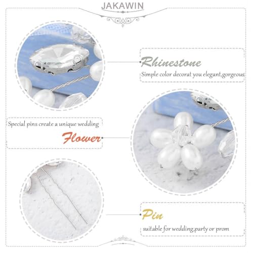 Pearl Wedding Hair Clips - Bridal Updo Pins (2-Piece Set)