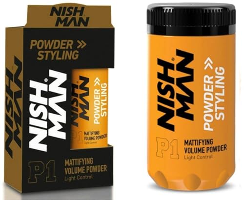 Nishman Hair Styling Powder 20g - Matte Texture & Hold (Pack of 2)