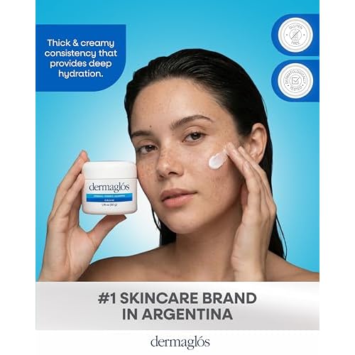 Dermaglos Moisturizing Cream | Vitamin A (Retinoids), Vitamin E & Allantoin | Rich Moisturizer for Wrinkles, Stretch Mark Prevention, Tattoo Aftercare, Scar cream, Hydration for Smooth Skin | 1,76 oz