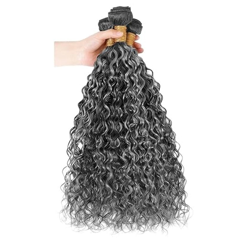 P1B Grey Water Wave Hair Bundles 3 Pack 30-34 Inch
