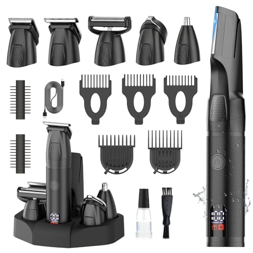 Bomic Men's Waterproof Body & Beard Grooming Kit - Black