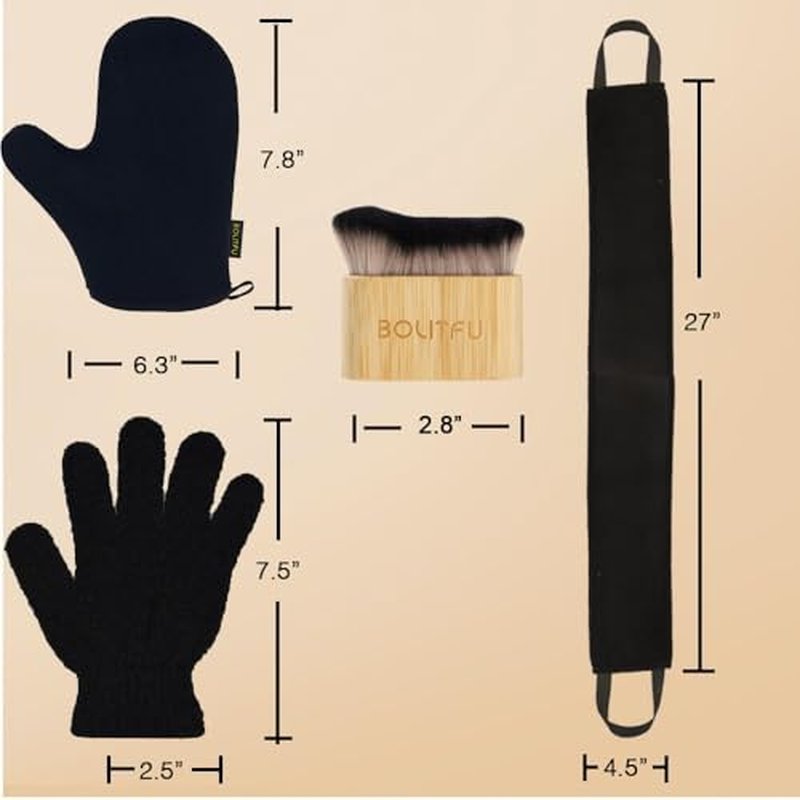 4-Piece Self Tanning Mitt Applicator Kit - Streak-Free Sunless Tan