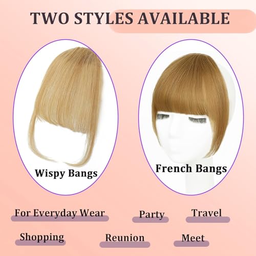 100% Human Hair Clip-In Bangs - Air Fringe Wispy
