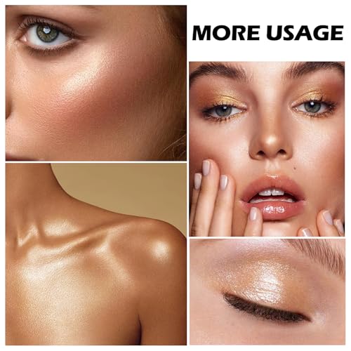 Boobeen 4-Color Blush & Highlighter Palette with Shimmer