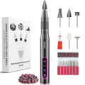 Professional Cordless Nail Drill Kit,Alloy Electric Nail File for Acrylic Nails Gel Polishing Callus Remover,30,000RPM with LED Display Rechargeable Quiet Manicure Pedicure Kit for DIY,Home Salon Use