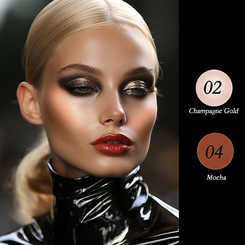 Highlighter Makeup Cream Contour Stick - Easy to Apply Natural Bronzer Stick & Blush Stick Non-greasy & Waterproof Blush for Cheeks Face Beauty Makeup Kit(Including Makeup Blush)