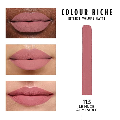 L'Oreal Paris Colour Riche Intense Matte Lipstick, 16HR Long-Lasting