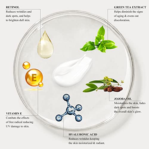 Kleem Neck Firming Cream | Retinol Moisturizer for Face & D?collet? | Anti Aging Cream for Women | Smooth Fine Lines, Wrinkles & Crepey Skin | Hydrating Collagen & Peptides | Made in USA | 1.7 oz