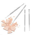 4-Piece Stainless Steel Makeup Spatula Set for Mixing Cosmetics