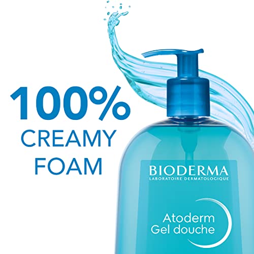 Bioderma Atoderm Shower Gel - Moisturizing Body and Face Wash, 6.67 Fl Oz