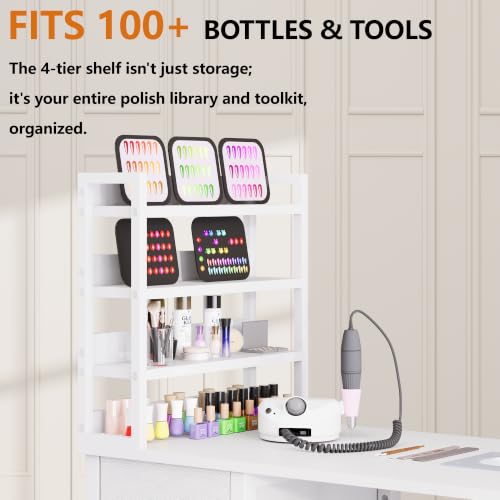 LIVEHOM Manicure Table with Dust Collector & Power Outlets