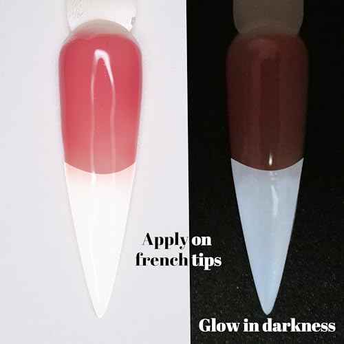 Glow in the dark Milky White Nail Acrylic Powder Color 1OZ for french nail art design (AP051)