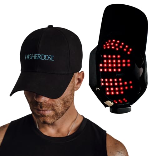 HigherDOSE Red Light Therapy Hat for Hair Growth - Cordless Scalp & Hair Wellness