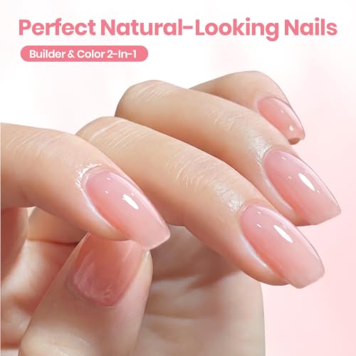 Beetles Builder Gel for Nails C-Rose Pink Soft Nectar 15ml with Nail Art Brush