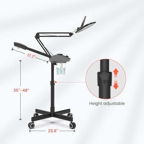 TASALON 2-in-1 Professional Facial Steamer with 5X Magnifying Lamp