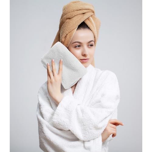 A1HC Wash Cloths Set (13x13 Inches), 500 GSM 100% Ring Spun Cotton, Oeko-TEX Green Certified, Zero Twist, Ultra Soft, Quick Dry & Highly Absorbent, Soft Washcloths (Bright White, 12 Piece Wash Cloth)