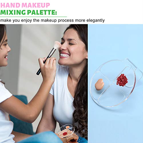 Acrylic Makeup Mixing Palette Set (2 Pcs) - Clear Hand-Held