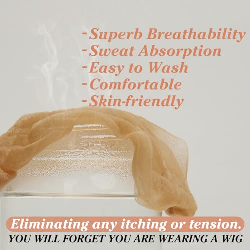 BEEOS Skinlike HD Wig Cap - 4 Pieces Invisible Breathable Stretchy Stocking Caps