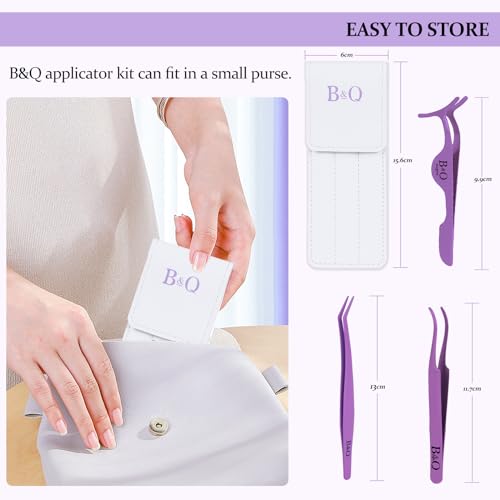 Eyelash Extension Tweezers Set - 3 PCS Lash Applicator Kit