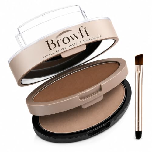 Browfi Brow Stamp Kit with Waterproof Powder & Stencils