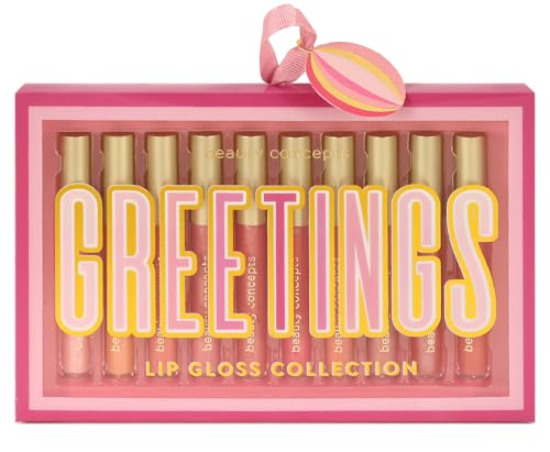 Beauty Concepts 10-Piece Lip Gloss Set – Pink Shades