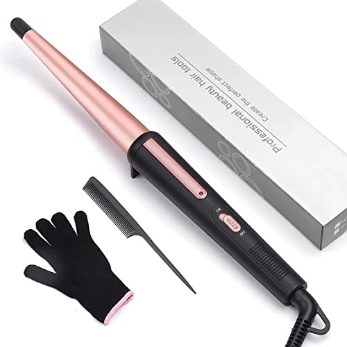 JAETON Ceramic Curling Wand 0.5-1" Tapered Barrel, 210°C