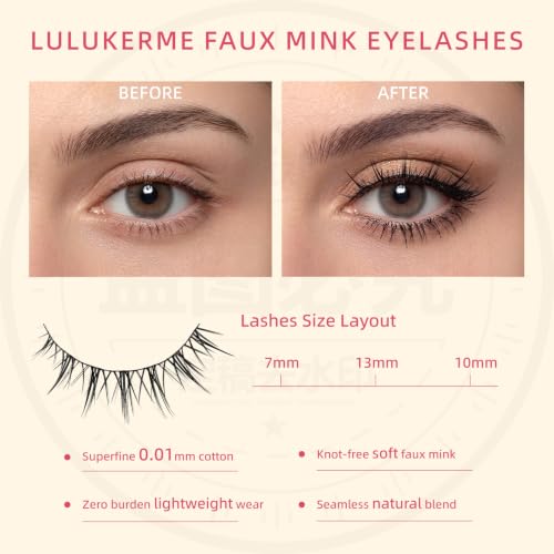 Vegan False Eyelashes 7 Pairs - Natural 3D Flared Lashes