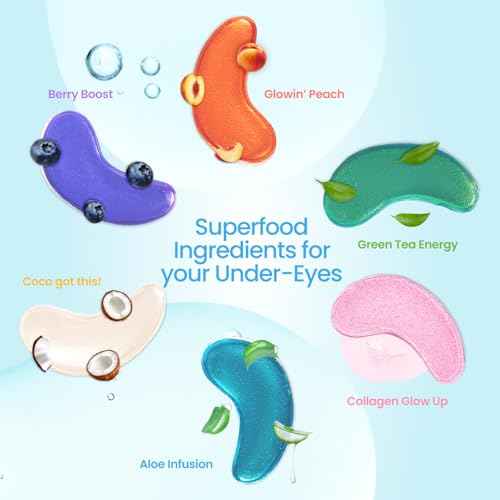 PLANTIFIQUE Superfood Under Eye Patches ? 12 Pairs with Hyaluronic Acid for Dark Circles & Puffy Eyes ? Anti-Aging Skincare Gel Mask, Gift for Women & Men