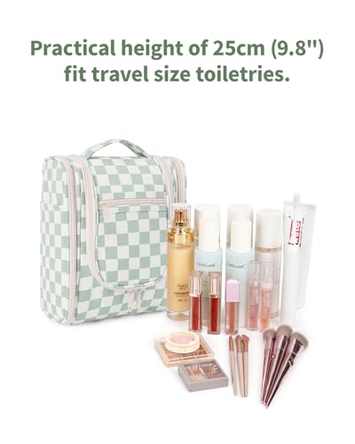 Narwey Hanging Travel Toiletry Bag - Mint Green Organizer