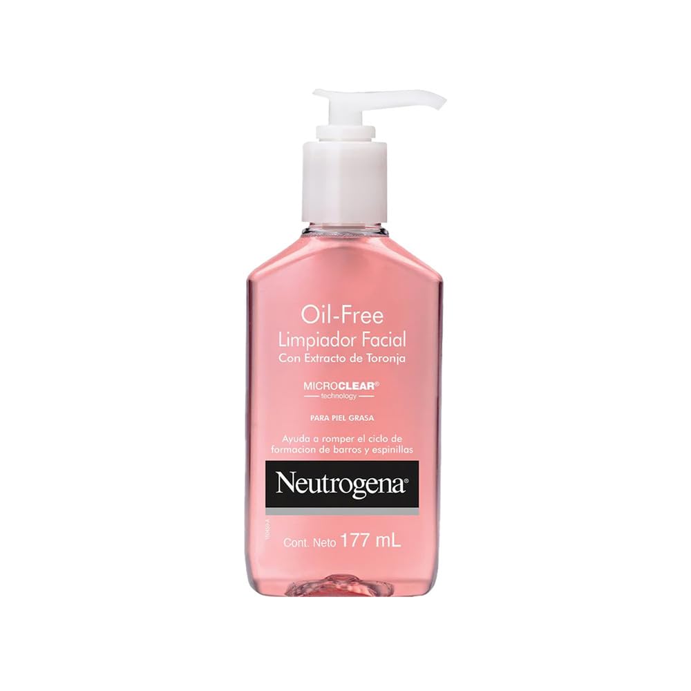Neutrogena Oil-Free Salicylic Acid Pink Grapefruit Pore Cleansing Acne Wash and Facial Cleanser with Vitamin C, 9.1 fl. oz