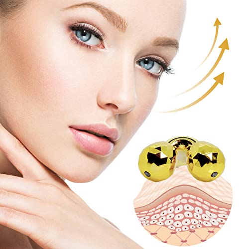 ANQIUZOR 3D Face Massager Roller, Metal Face Roller 3D V-Line Lifting Facial Roller Gua Sha Massage Tool for Face Eyes Neck Body Muscle Relieve, Guasha Massage Tool with Gift Box for Women Men