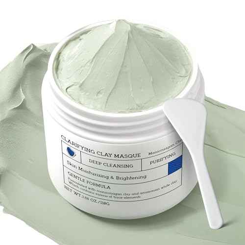 Clay Mask for Face Sensitive Skin: Triple Mud Formula, Deep Pore Cleansing, Hydrating, Oil Balancing, Smoothing, Pore Refining ? 3.88 Oz