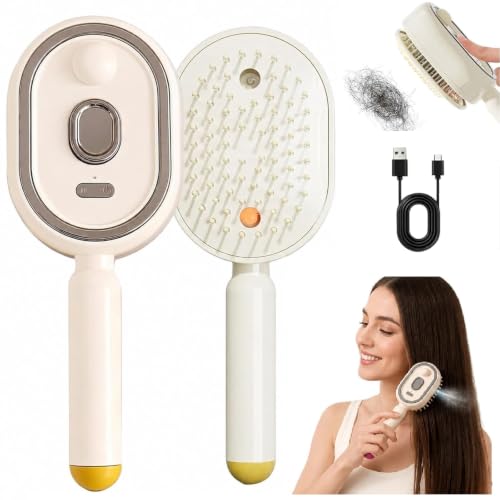 Electric Spray & Massage Hair Brush - 3 in 1 Hydrating Comb